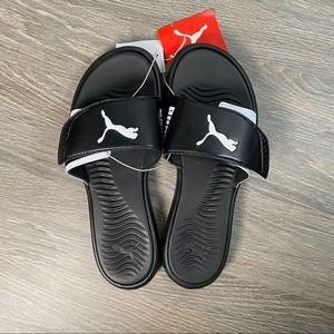 Puma Flip Flop Sandals Black Size 8 Adjustable Fit